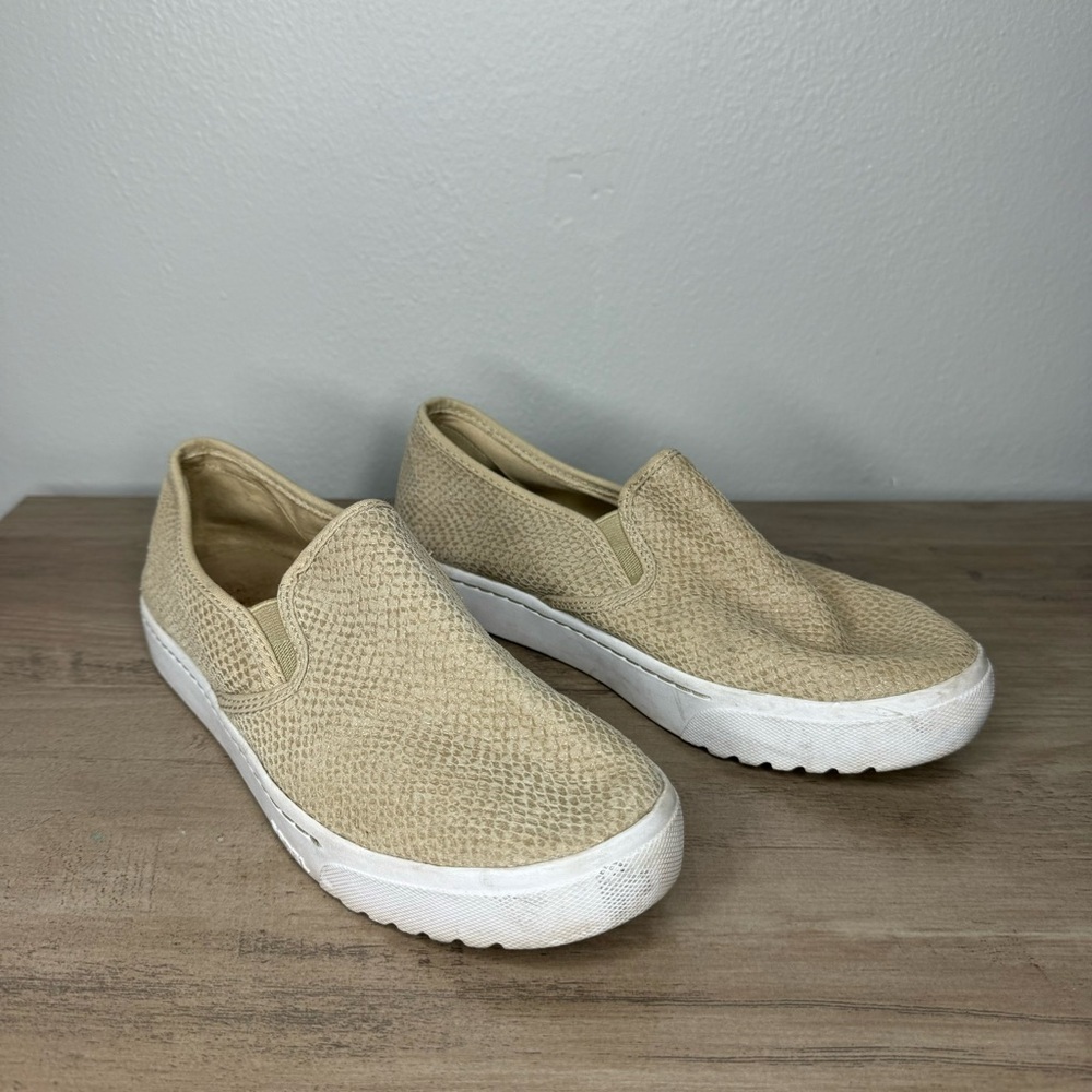 Sorel Womens Campsneak Gold Fabric Casual Flats Slip On Shoe